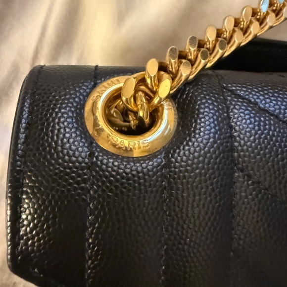 Yves Saint Laurent Grain De Poudre Textured Mixed Matelasse Triquilt Large Monog - Picture 6 of 9